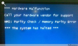  Parity Check/Memory Parity Error, The system has halted