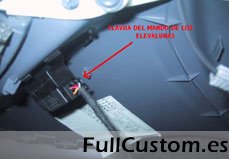 Clavija de los elevalunas.